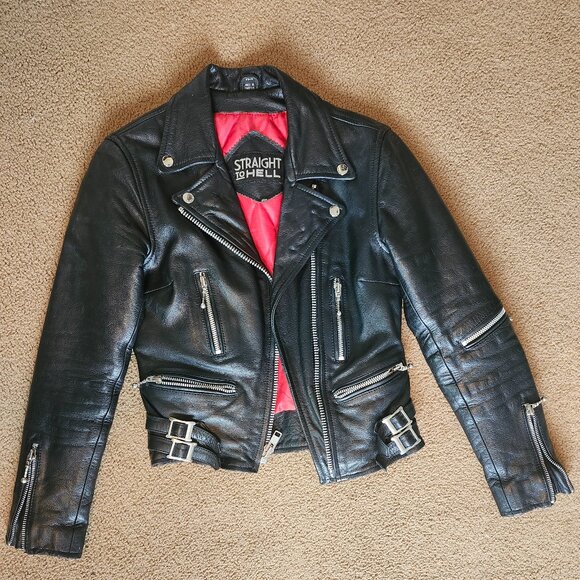 Straight To Hell Jackets & Blazers - Straight to Hell Women's Defector – Black and Nickel Leather Jacket XS